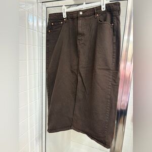 GAP Women's Dark Brown Midi Skirt